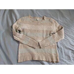 J.Crew Sweater Beige Lambswool Blend Crewneck Pullover Womens Size L